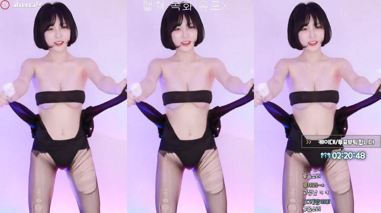 루루♥（y970308）검정스타킹 젖가슴 무브먼트 쩌네