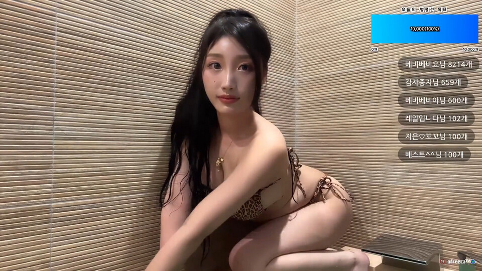 호피무늬 비키니 육덕진 몸매